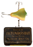 Extremely Rare Howe's Vacuum Bass Bait And Box