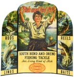 South Bend & Oreno Fishing Tackle Diecut Tri-fold display