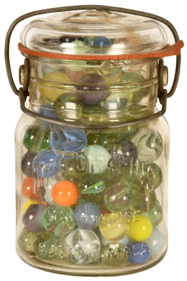 Glass Jar Full Of Marbles