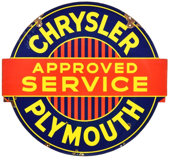 Chrysler Plymouth Approved Service Sign