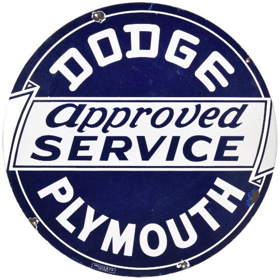 Dodge Plymouth Approved Service Sign