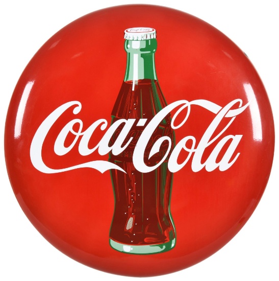 Coca-cola Button With Bottle 36"