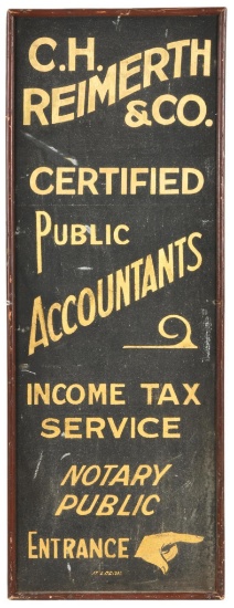 C.H. Reimerth & Co. Accountants Tax Notary Entrance Sign