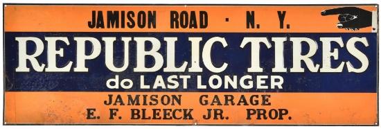 Republic Tires Tin Tacker Sign