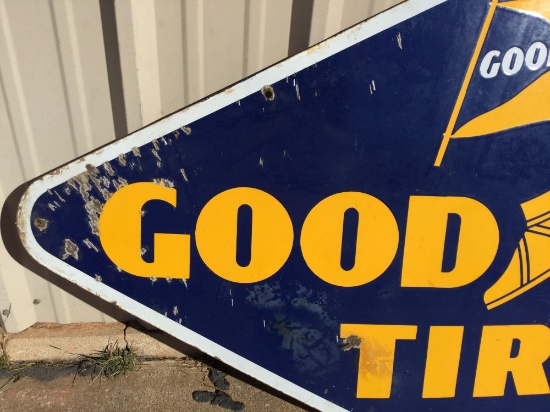 限定数のみ! ☆【ヴィンテージ】GOODYEAR グッドイヤー・メタル 看板