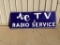 Vintage AC TV & Radio Service Sign