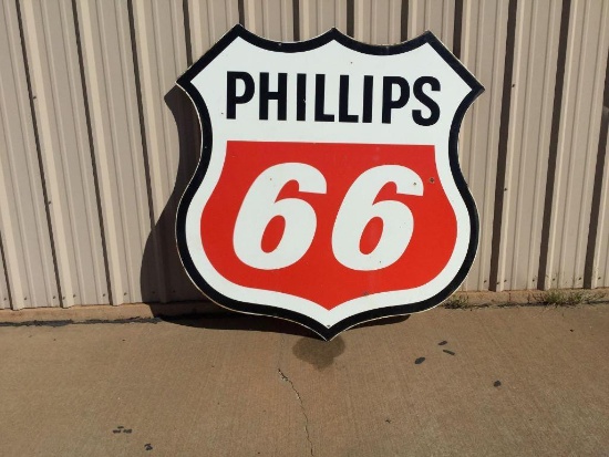 Phillips 66 Double sided metal advertising sign