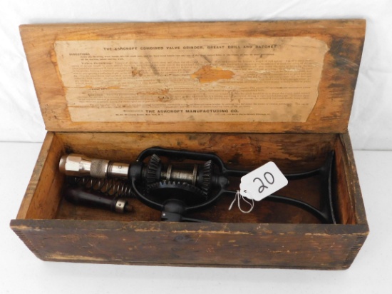 Ashcroft valve grinder breast drill w/original box