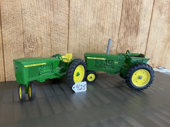 Pair of JD Tractors - Played with