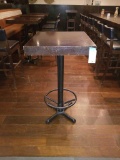 Bar Top Table With Base & Foot Rest 24