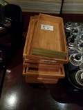 Wood Silverware Trays 6 pcs