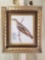 Hand Crafted wood Frame with bird print