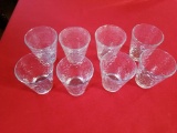 Vintage Dimpled Glass Set - 8 pc