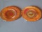 Orange Carnival Glass Plates