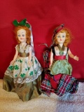 Pair of Dolls Scottish/Irish Dress