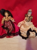 Pair of Dolls in Hats & Dress