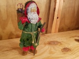 1990 Possible Dreams Hiking w/Walking Stick Santa