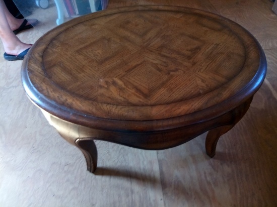 Small Solid Wood Oval Table