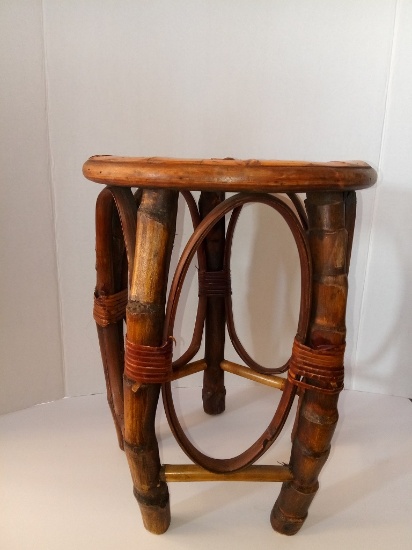 Bamboo and Pebble Rock Stool