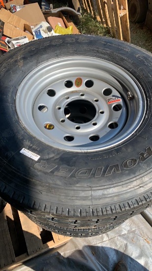 3 of 4 new tires 235/85 R16 w/rim