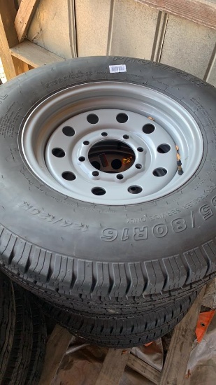 1 of 4 new tires 235/80 R16 w/ rim