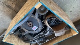 Crate of diesel motor parts