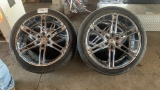 22 rims and tires. Set of 4