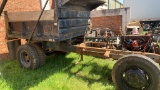 Dump truck chassis and motor.