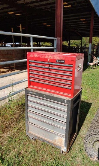 Husky & Craftsman tool boxes full of toolsl