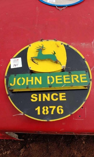 John Deere metal sign