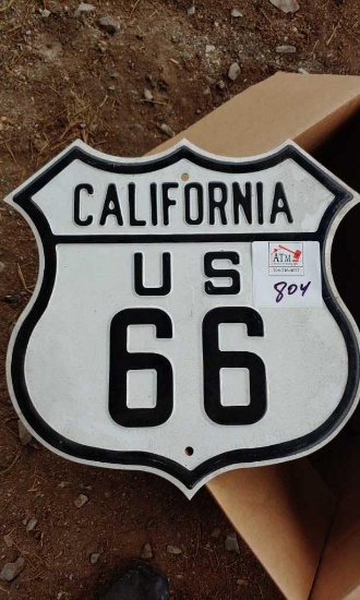 US 66 metal sign