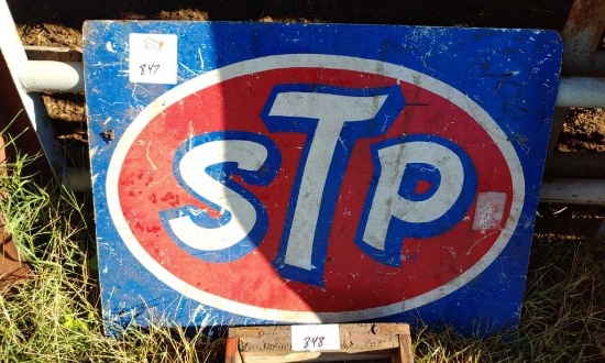 STP metal sign