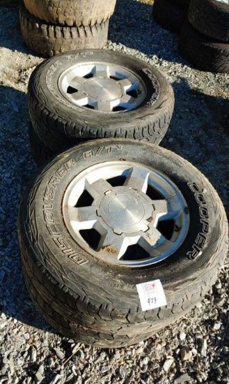 (4) 17" 6 lug GMC wheels & tires