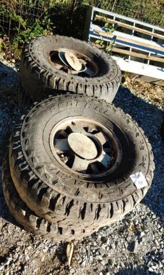 (4) 15" 5 lug wheels & tires