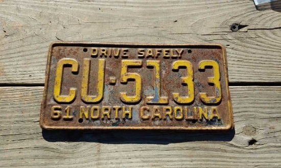 1961 License Plate