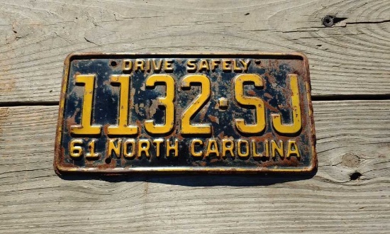 1961 License Plate