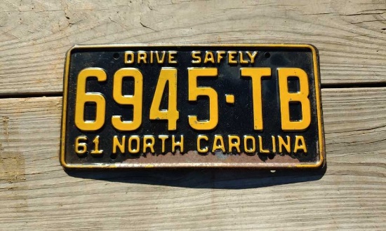 1961 License Plate