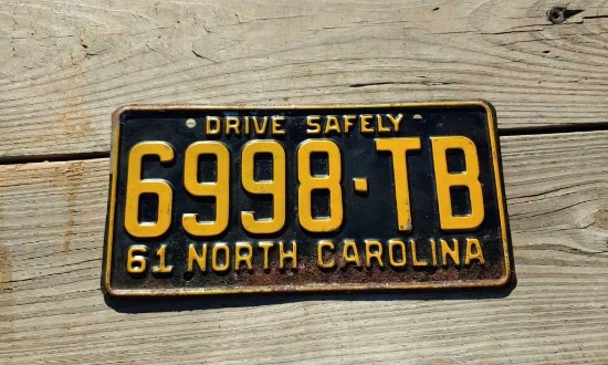 1961 License Plate