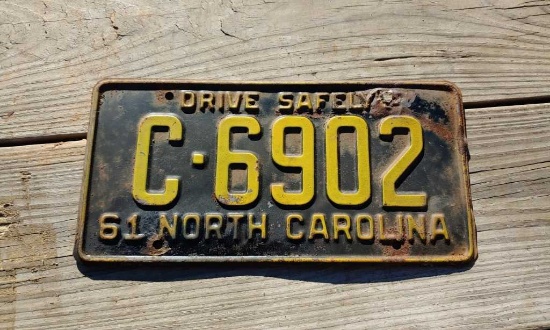 1961 License Plate