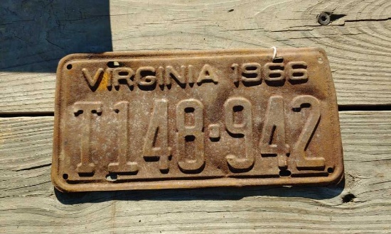 1966 License Plate