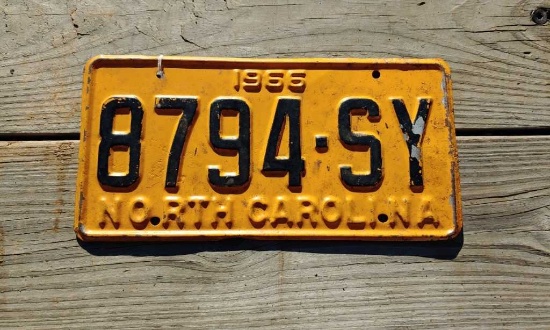 1966 License Plate