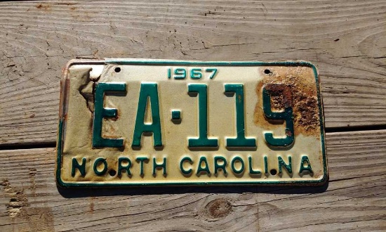 1967 License Plate