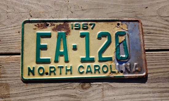 1967 License Plate