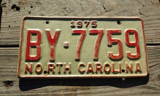 1975 License Plate