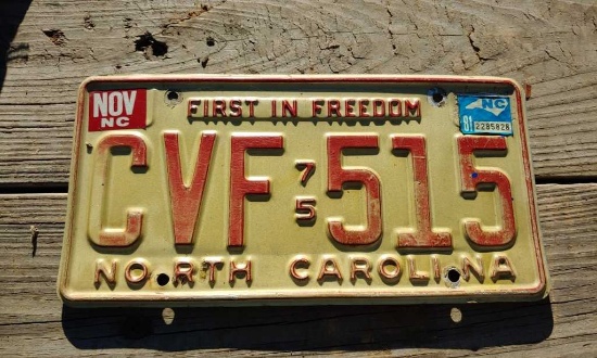 1975 License Plate