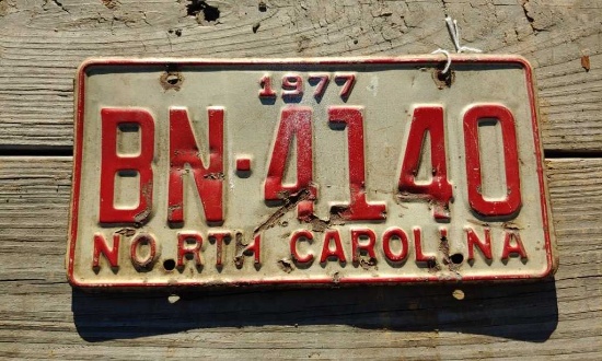 1977 License Plate