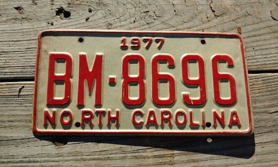 1977 License Plate