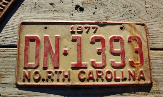 1977 License Plate