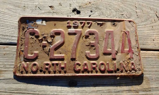 1977 License Plate