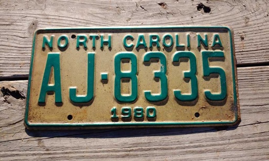 1980 License Plate